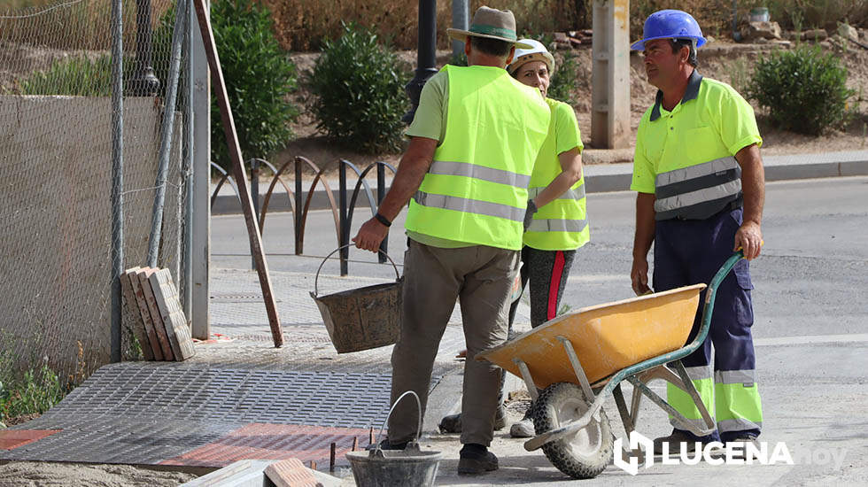  Una imagen de los trabajos en la calle Virgen de Araceli de Las Navas 