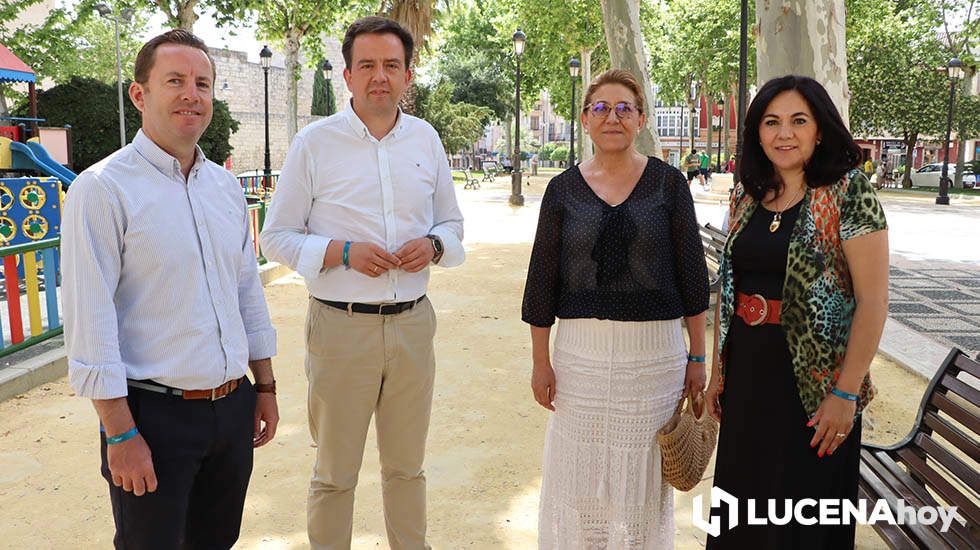  Francis Aguilar, Aurelio Fernández, Charo Valverde y María de la O Redondo esta mañana en El Coso 