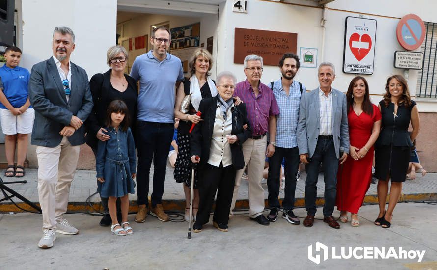 GALERÍA: La Escuela de Música y Danza de Lucena ya lleva el nombre de Araceli Carrillo Pérez