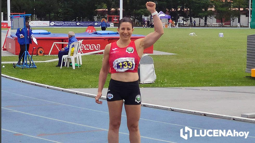  Mari Carmen Pino en el Campeonato de España de Atletismo Adaptado por Clubes de Gijón 
