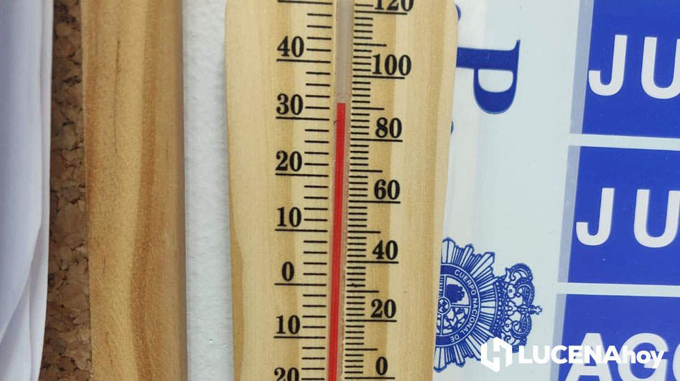  El termómetro marca más de 30 grados en el interior de las dependencias de la comisaría de Lucena. Foto: SUP 