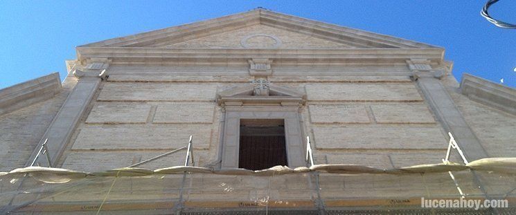  La obra de San Pedro Mártir acabará en septiembre. Desmontado parte del andamio de la fachada 