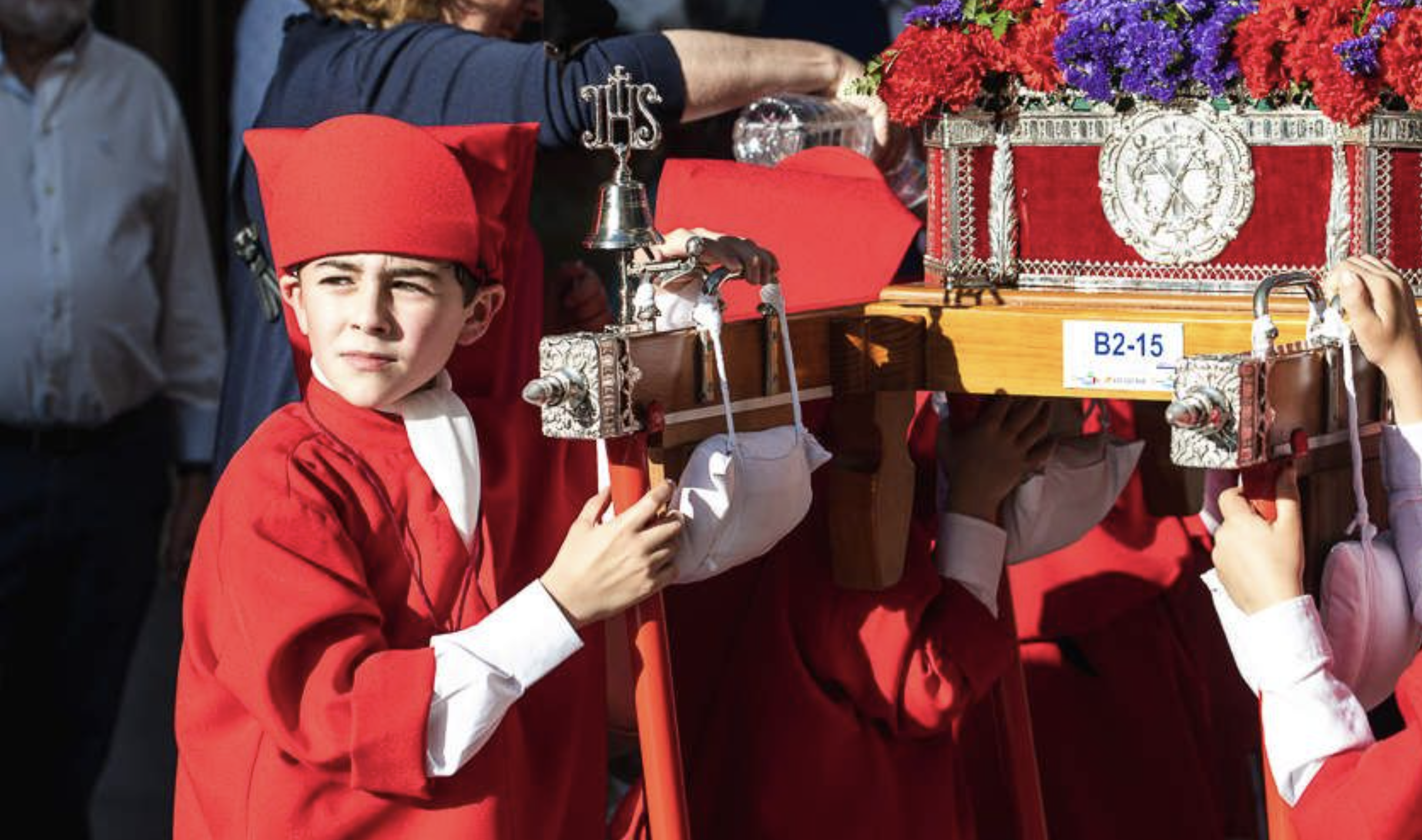 Una imagen de archivo del desfile de procesiones infantiles ante Ntro. Padre Jesús Nazareno