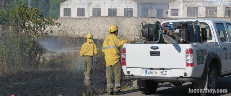  Un incendio calcina unos 3.000 metros cuadrados de pastos junto al Poli (fotos) 