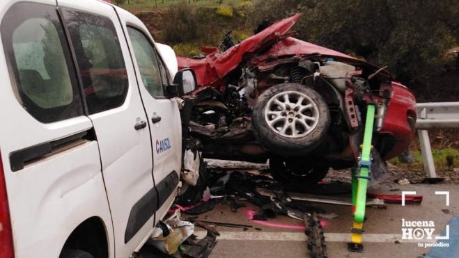 Accidente mortal en la A318 en marco del pasado año. Archivo