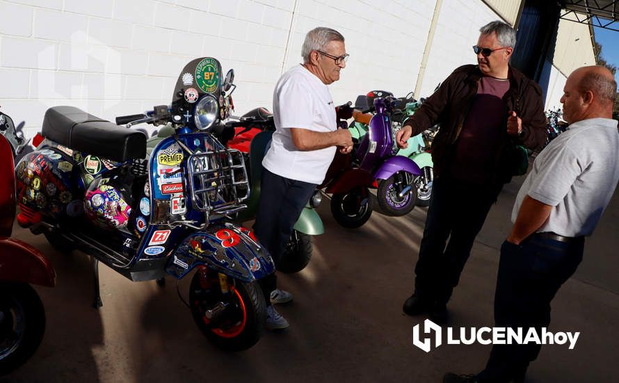 GALERÍA 1: Lucena vuelve a convertirse en el paraíso de los "vesperos" gracias a la XI Ruta Subbética en Vespa: Las fotos de la fiesta de bienvenida y la salida