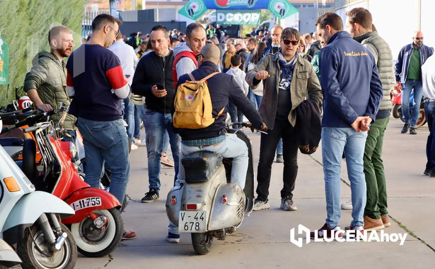 GALERÍA 1: Lucena vuelve a convertirse en el paraíso de los "vesperos" gracias a la XI Ruta Subbética en Vespa: Las fotos de la fiesta de bienvenida y la salida