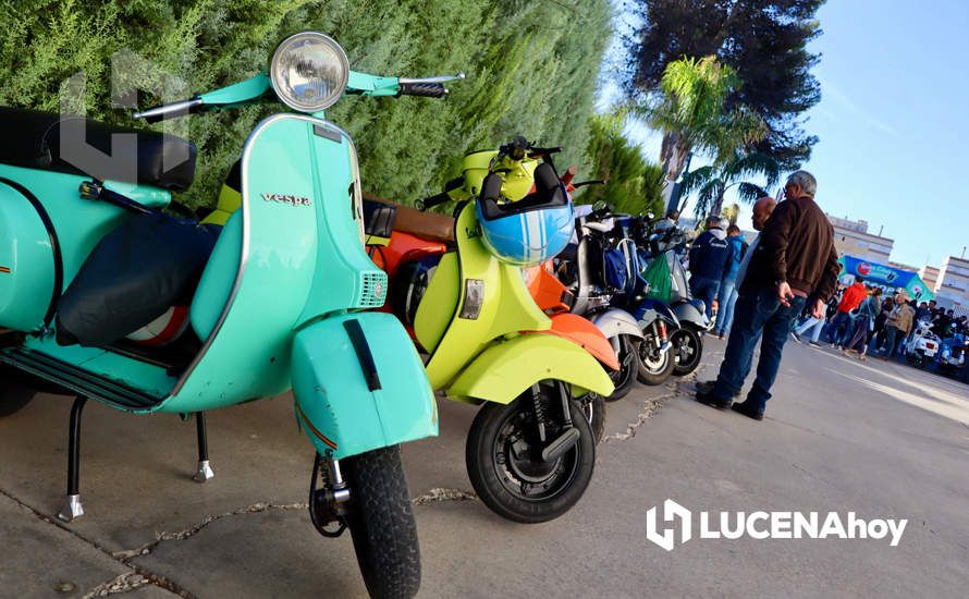 GALERÍA 1: Lucena vuelve a convertirse en el paraíso de los "vesperos" gracias a la XI Ruta Subbética en Vespa: Las fotos de la fiesta de bienvenida y la salida