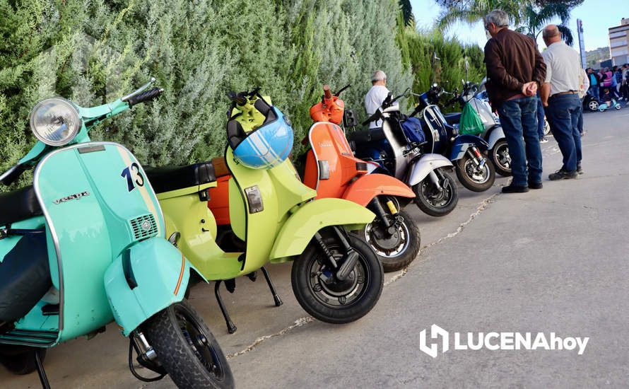 GALERÍA 1: Lucena vuelve a convertirse en el paraíso de los "vesperos" gracias a la XI Ruta Subbética en Vespa: Las fotos de la fiesta de bienvenida y la salida