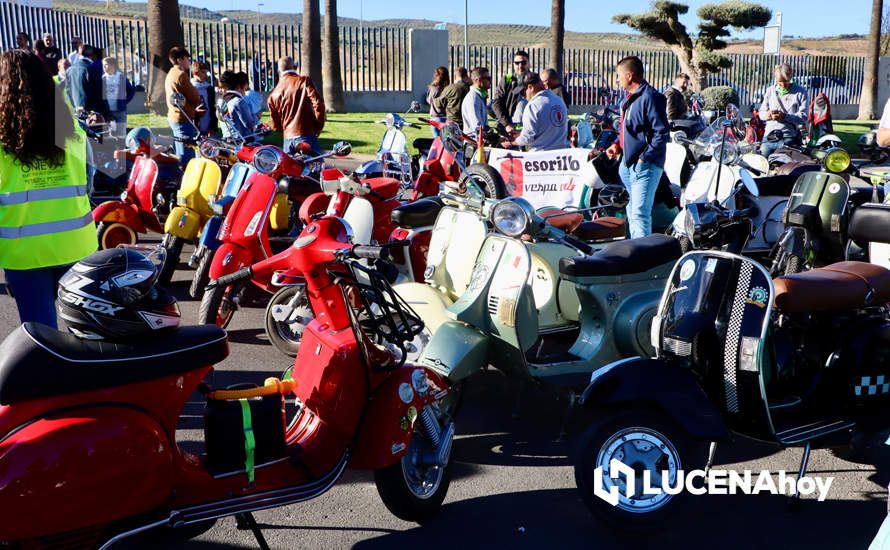 GALERÍA 1: Lucena vuelve a convertirse en el paraíso de los "vesperos" gracias a la XI Ruta Subbética en Vespa: Las fotos de la fiesta de bienvenida y la salida