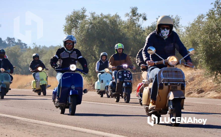 GALERÍA 1: Lucena vuelve a convertirse en el paraíso de los "vesperos" gracias a la XI Ruta Subbética en Vespa: Las fotos de la fiesta de bienvenida y la salida