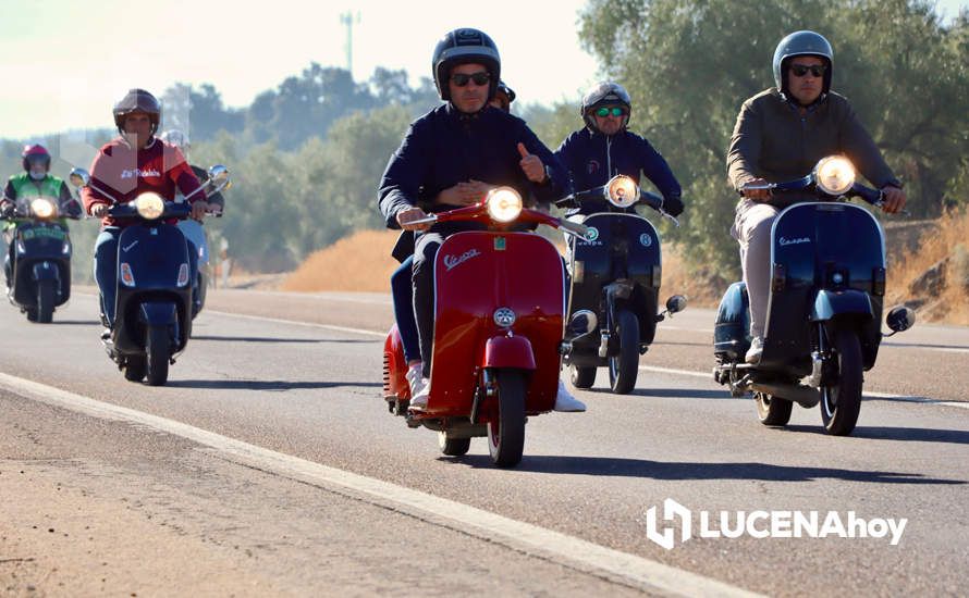 GALERÍA 1: Lucena vuelve a convertirse en el paraíso de los "vesperos" gracias a la XI Ruta Subbética en Vespa: Las fotos de la fiesta de bienvenida y la salida