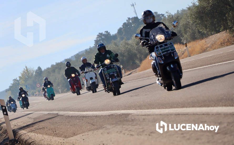 GALERÍA 1: Lucena vuelve a convertirse en el paraíso de los "vesperos" gracias a la XI Ruta Subbética en Vespa: Las fotos de la fiesta de bienvenida y la salida