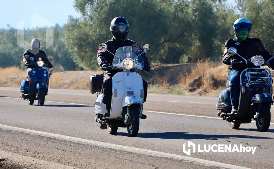 GALERÍA 1: Lucena vuelve a convertirse en el paraíso de los "vesperos" gracias a la XI Ruta Subbética en Vespa: Las fotos de la fiesta de bienvenida y la salida