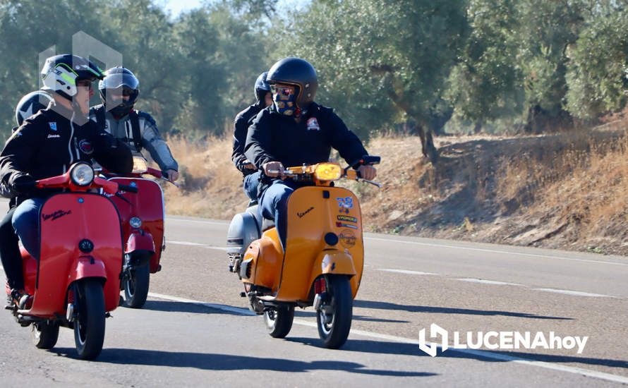 GALERÍA 1: Lucena vuelve a convertirse en el paraíso de los "vesperos" gracias a la XI Ruta Subbética en Vespa: Las fotos de la fiesta de bienvenida y la salida