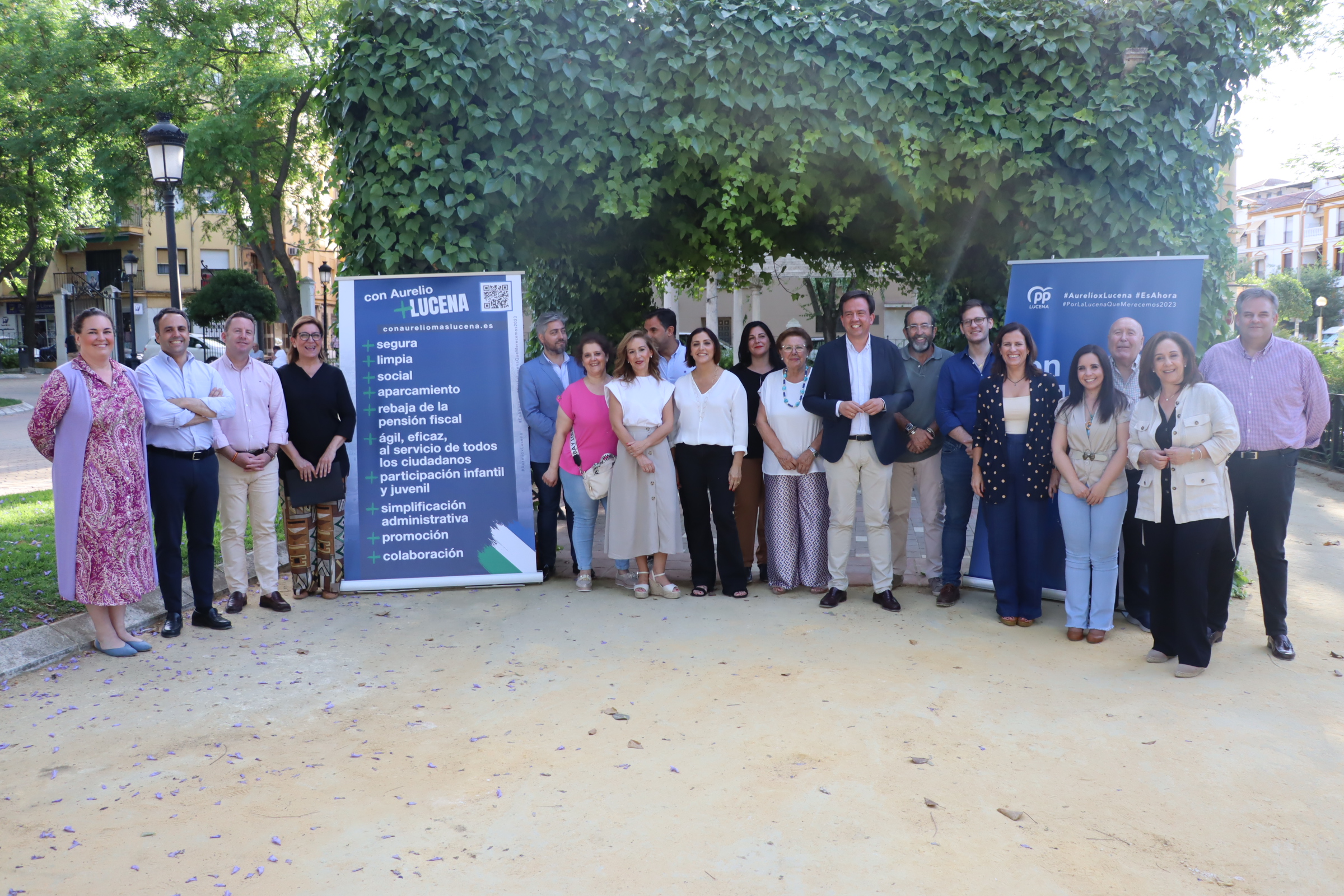 Miembros de la candidatura del PP durante la presentación del programa electoral de esta formación política