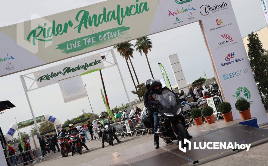 Una imagen de la pasada edición de la Rider Andalucía a su llegada a Lucena