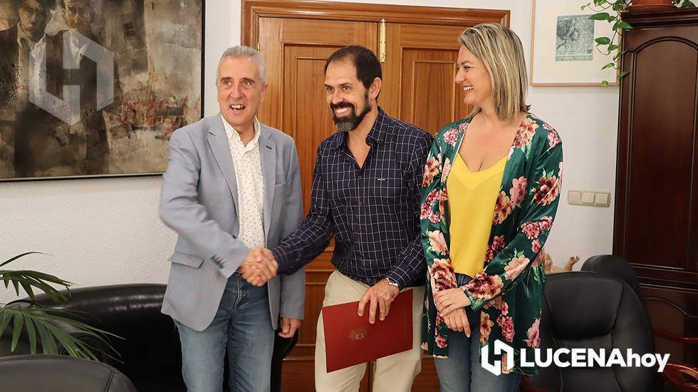  Juan Pérez, Antonio Varela y Carmen Gallardo tras la firma del convenio 