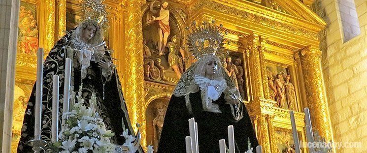  La Soledad y la Virgen de los Dolores Servitas presiden el altar de San Mateo (fotos) 