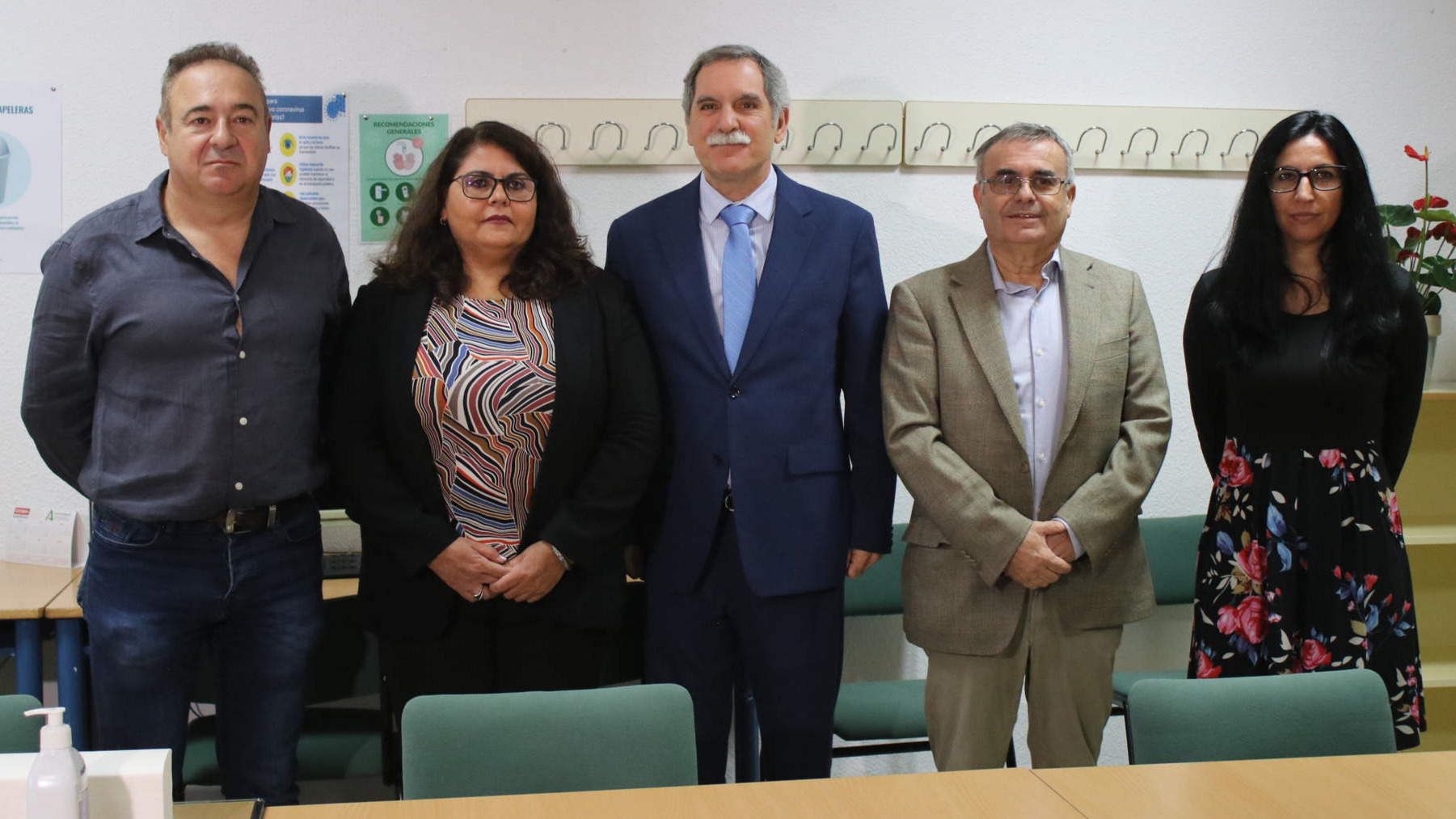  José Francisco Viso junto al equipo directivo del IES Miguel de Cervantes 