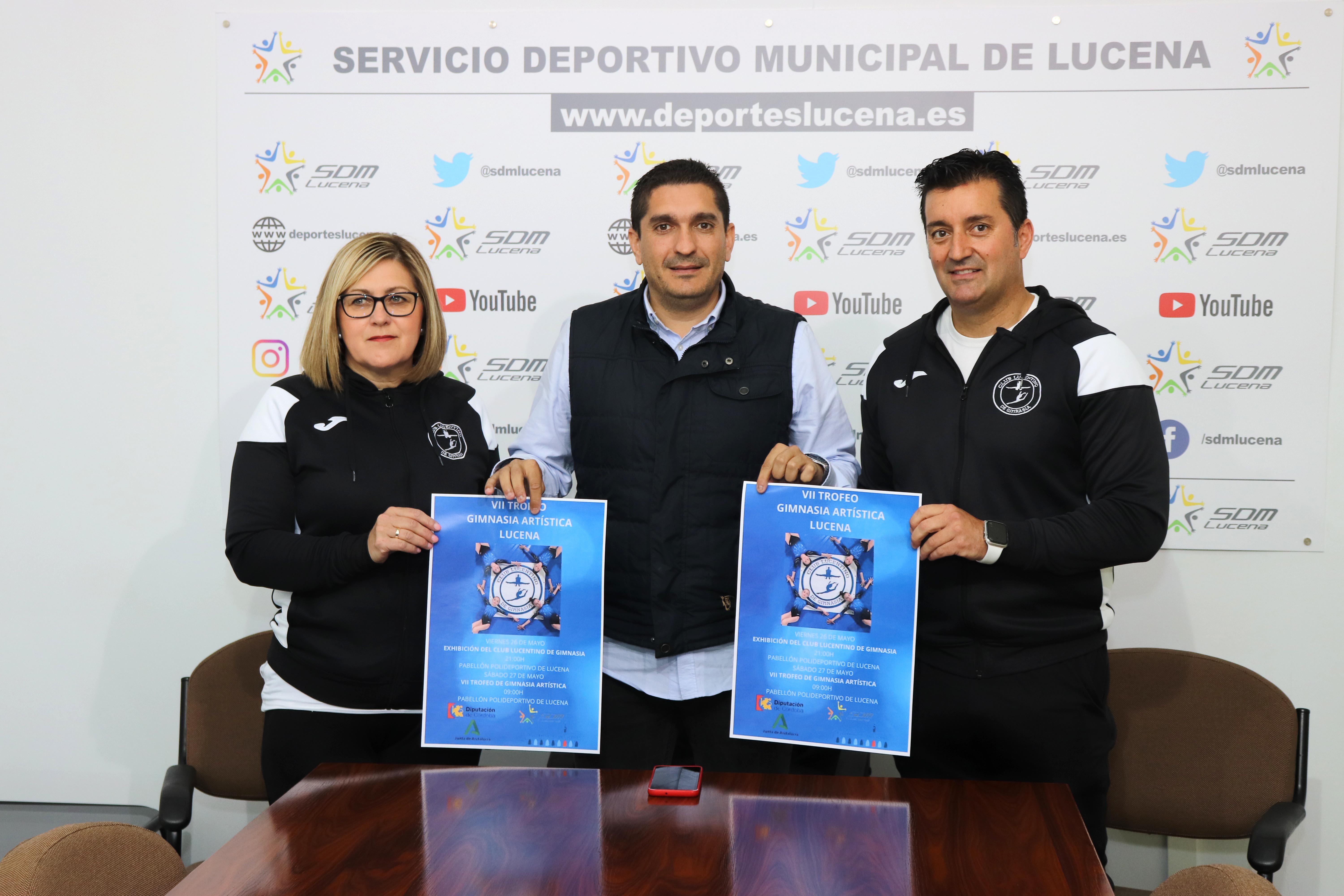 Un momento de la presentación de esta doble cita con la gimnasia