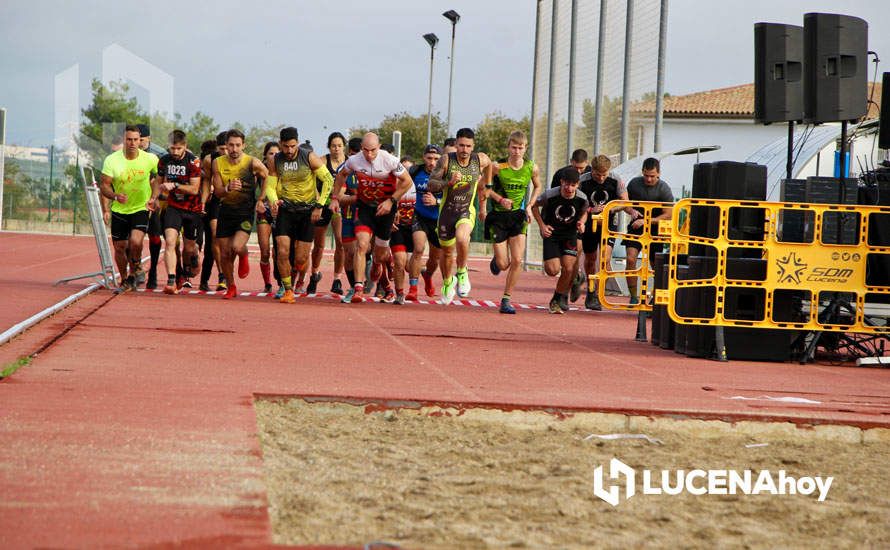 GALERÍA I: Más de 360 competidores de distintos puntos de España participan en la espectacular carrera de obstáculos "Huracán Race" de Lucena