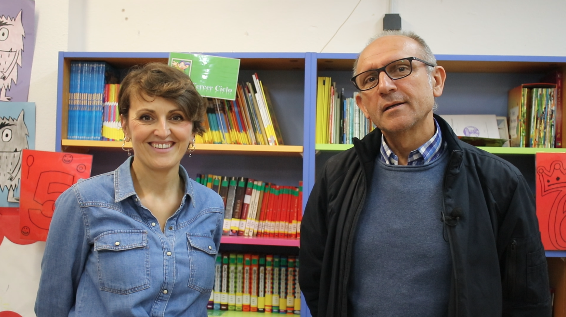 Chari Jiménez y Antonio Osuna durante la presentación de la Gala por el 50 Aniversario del CEIP Ntra Sra del Carmen