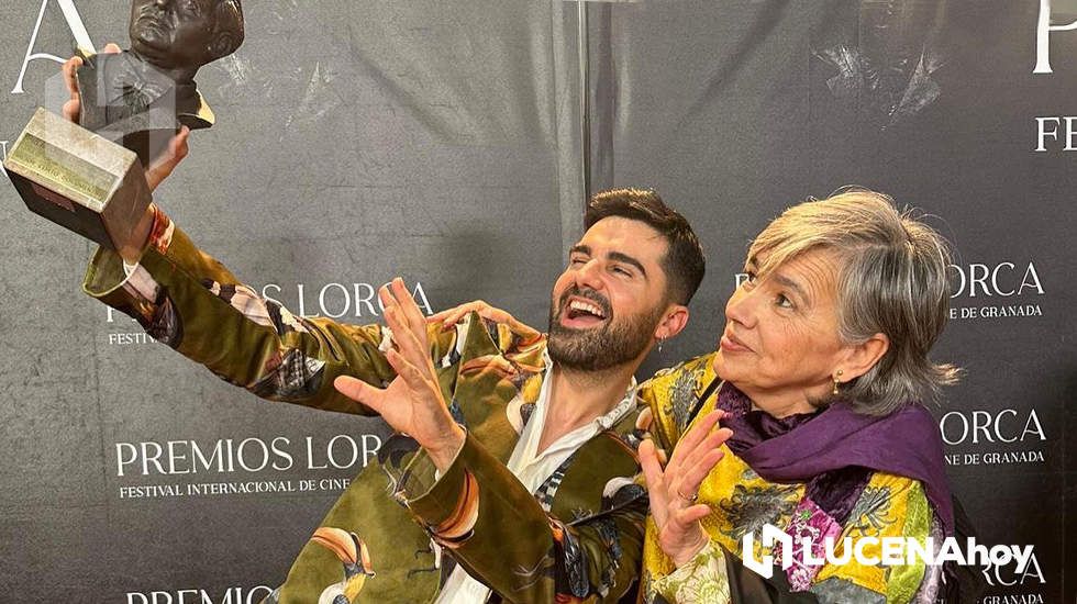  Miguel Ángel Olivares y Carmen Tortosa, productor y directora del corto premiado 