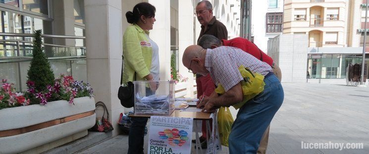  Consulta ciudadana contra los recortes en educación en la Plaza Nueva 