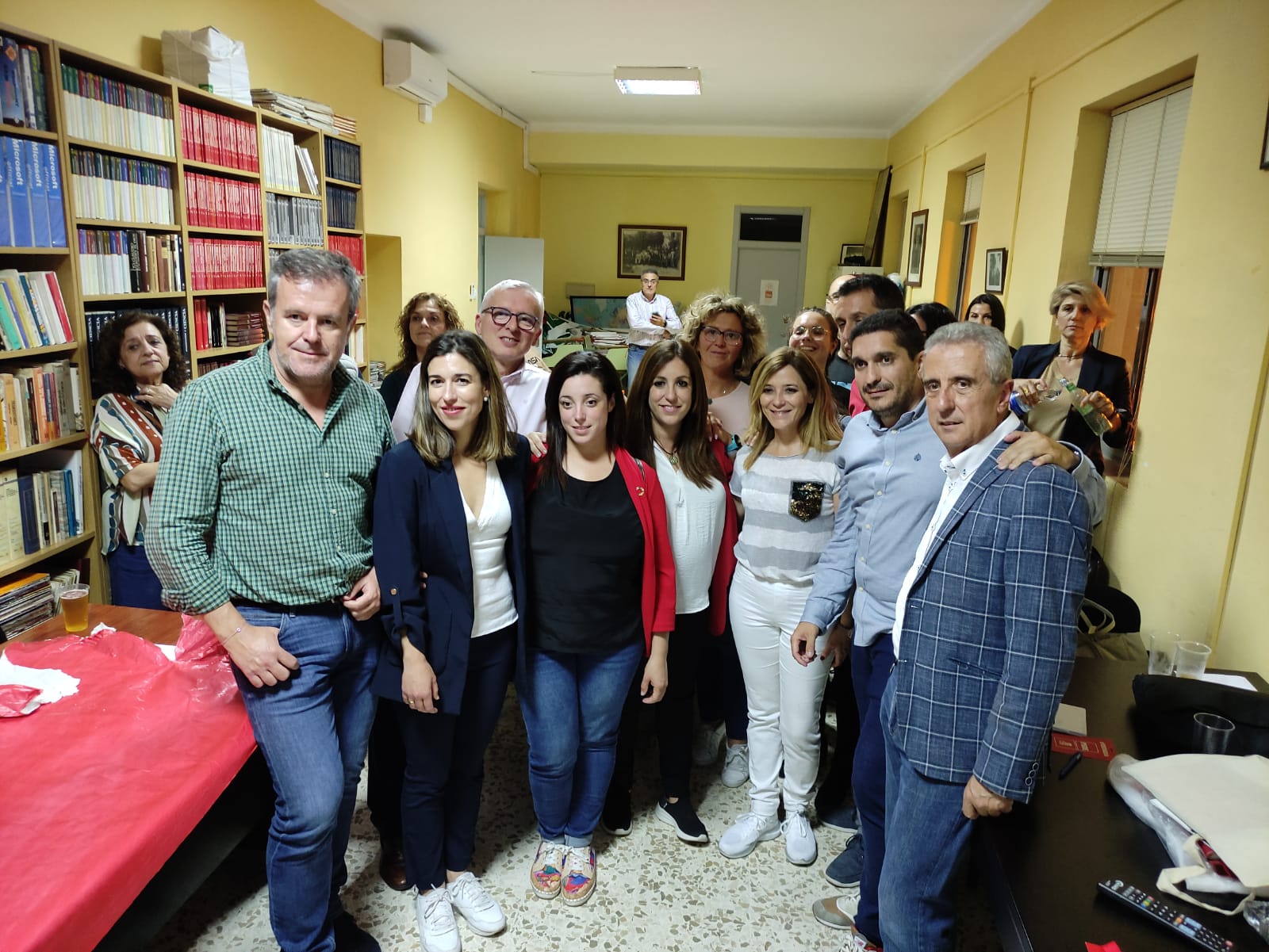 Una imagen de la candidatura socialista en la sede de la calle San Pedro