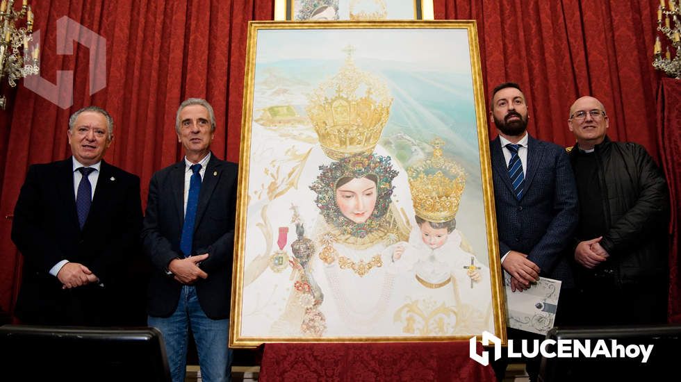  Un momento de la presentación del cartel anunciador del 75 Aniversario de la Coronación de la Patrona de Lucena y del Campo Andaluz 