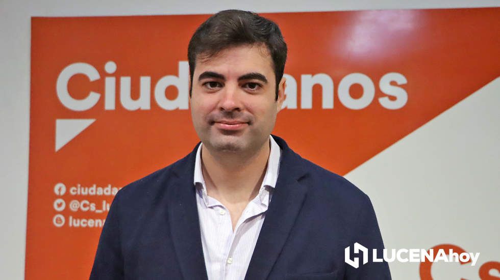  Jesús López, portavoz de Ciudadanos durante la rueda de prensa ofrecida esta mañana 