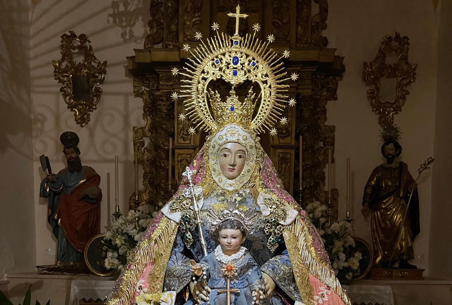 Virgen de los Remedios de Zuheros antes de que tuviera lugar el robo