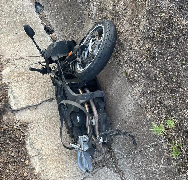 Estado en el que ha quedado la moto siniestrada