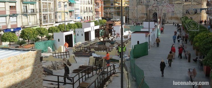  El nuevo y ampliado portal de Belén va tomando forma en la Plaza Nueva 