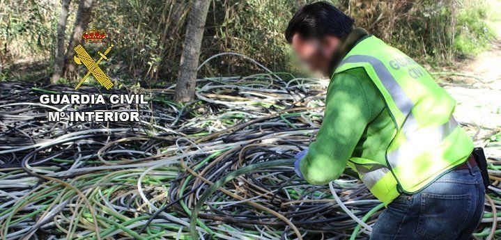  La Guardia Civil detiene a 39 personas de una red dedicada al robo de cable en varias provincias 