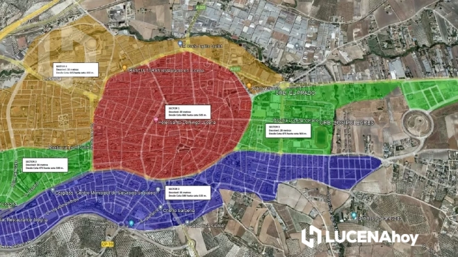 Mapa de sectores Aguas de Lucena