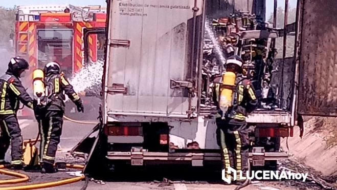 Incendio de un camión en la A318 Incendio de un camión en la A318