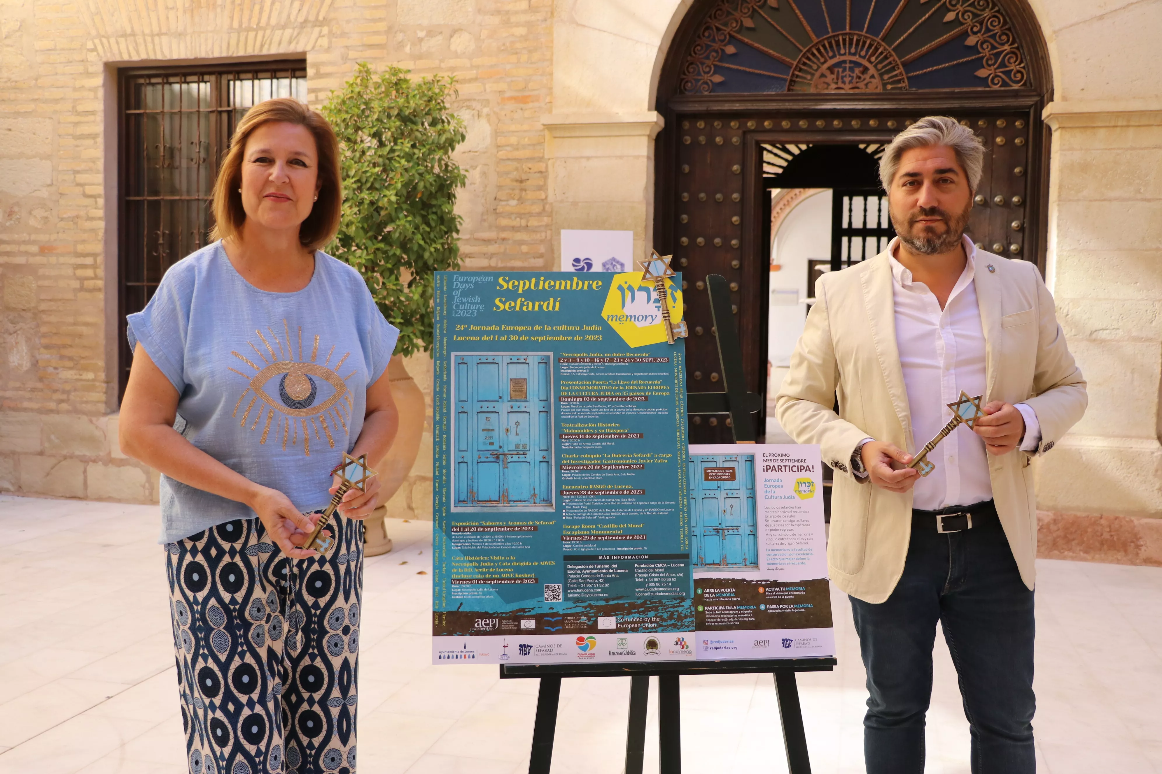 Emilia Gálvez y Francisco Barbancho en la presentación del Septiembre Sefardí