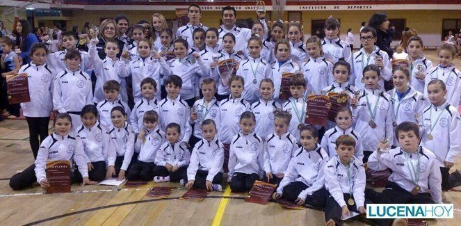  El Club Lucentino de Gimnasia consigue 30 medallas y 14 copas en el campeonato andaluz de Sevilla 