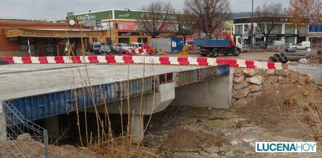  Las obras del puente de la carretera de Cabra concluirán en unos 45 días 