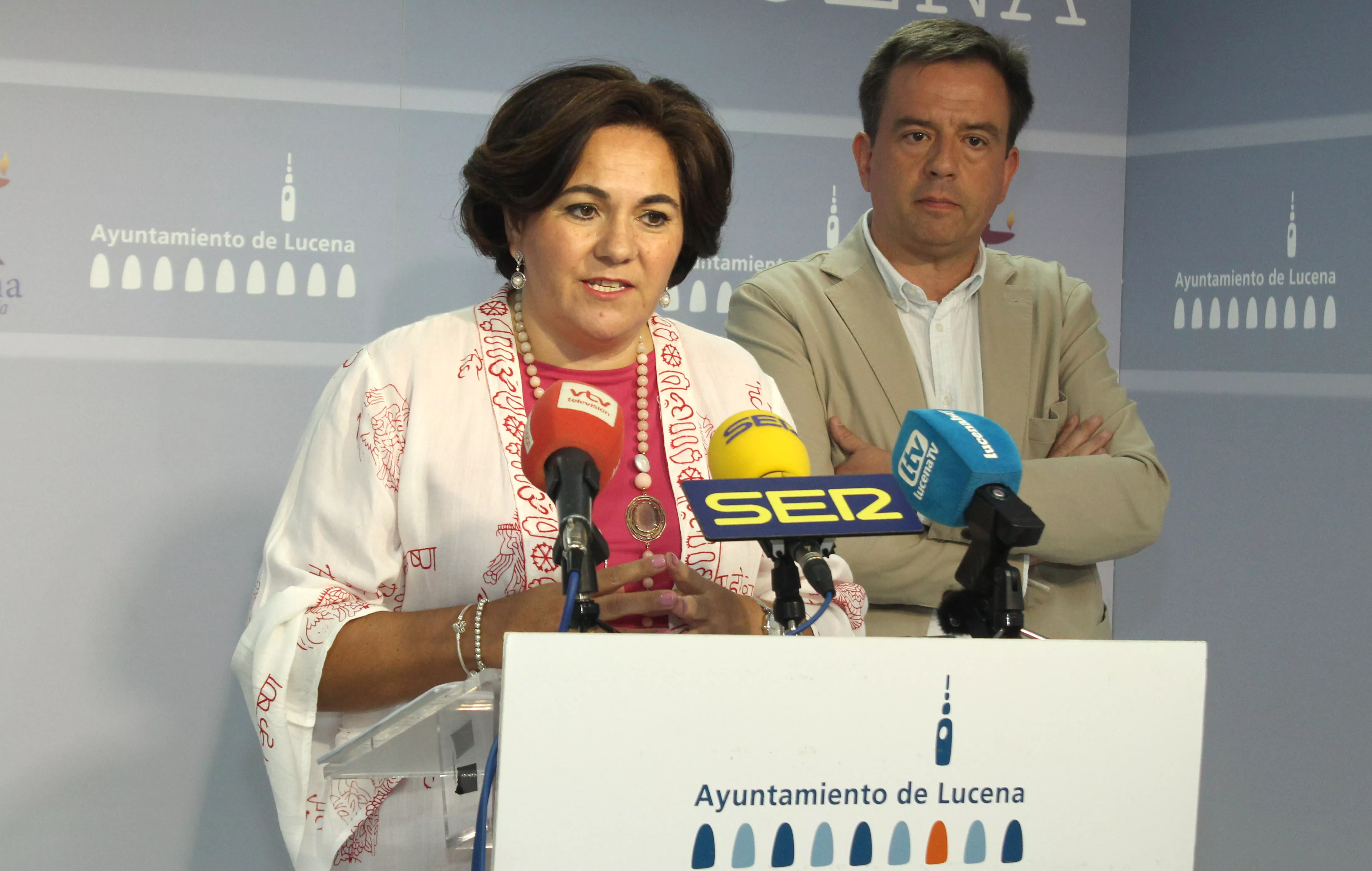 María de la O Redondo y Aurelio Fernández durante la rueda de prensa