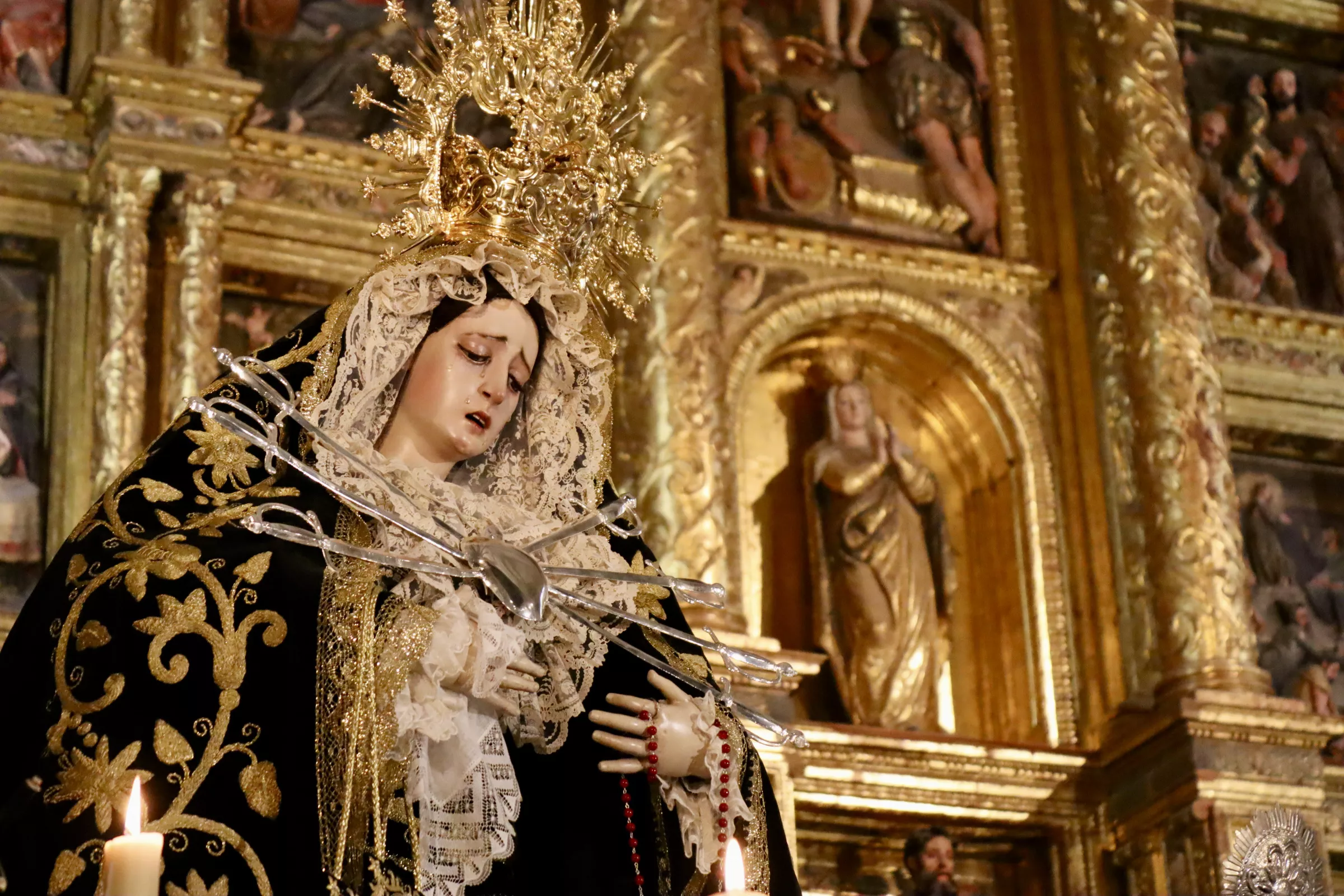 La imagen de Ntra. Sra. de los Dolores de la Congregación Servita de Lucena