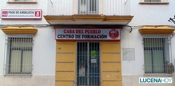 El PSOE se desvincula de la Casa del Pueblo de Lucena y de un curso impartido en la misma 