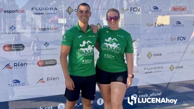 Cristian Gómez y Elia María Cuenca en la etapa de Copa de España disputada en Barcelona