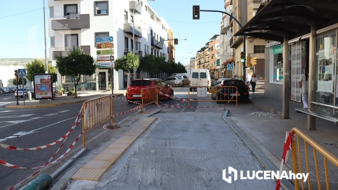 Obras del carril bici junto a la calle Ejido Plaza de Toros