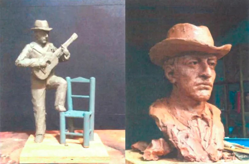Una imagen con el boceto presentado por el escultor Francisco Javier López del Espino