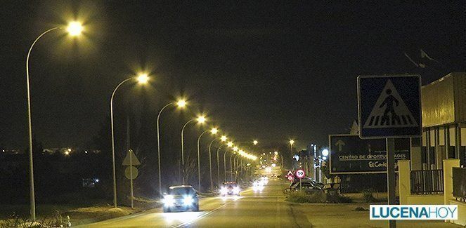  Entra en funcionamiento el alumbrado del tramo urbano de la carretera de Rute 