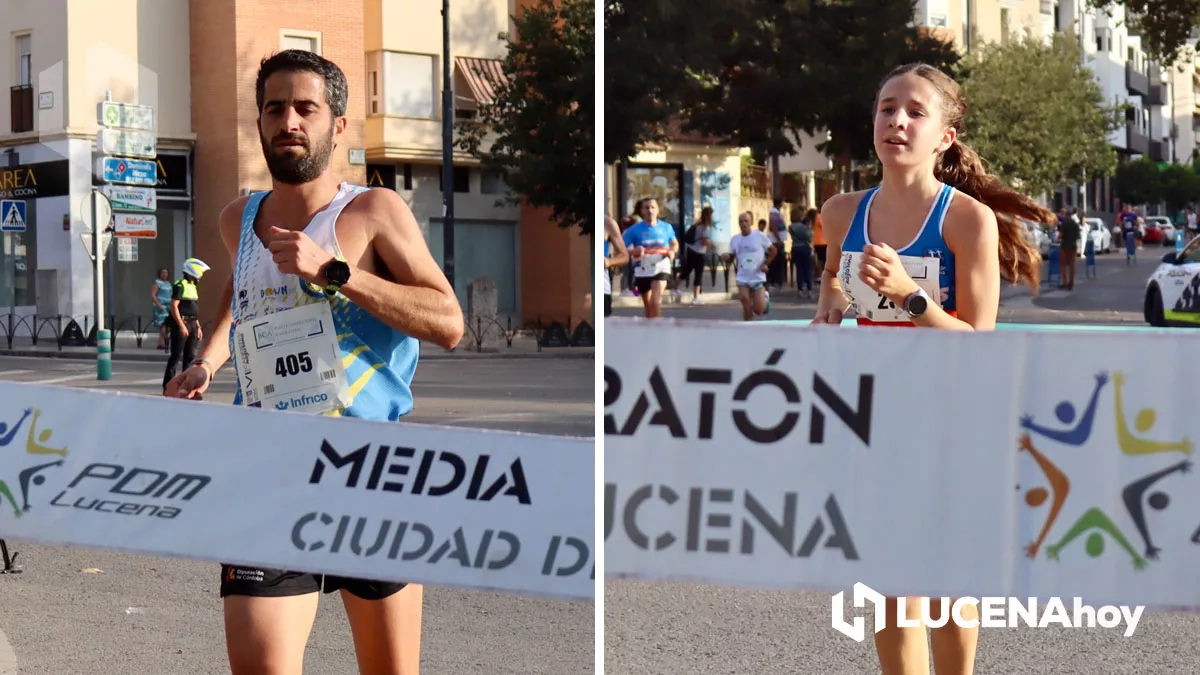 Álvaro de la Fuente y Araceli Osuna llegando a línea de meta