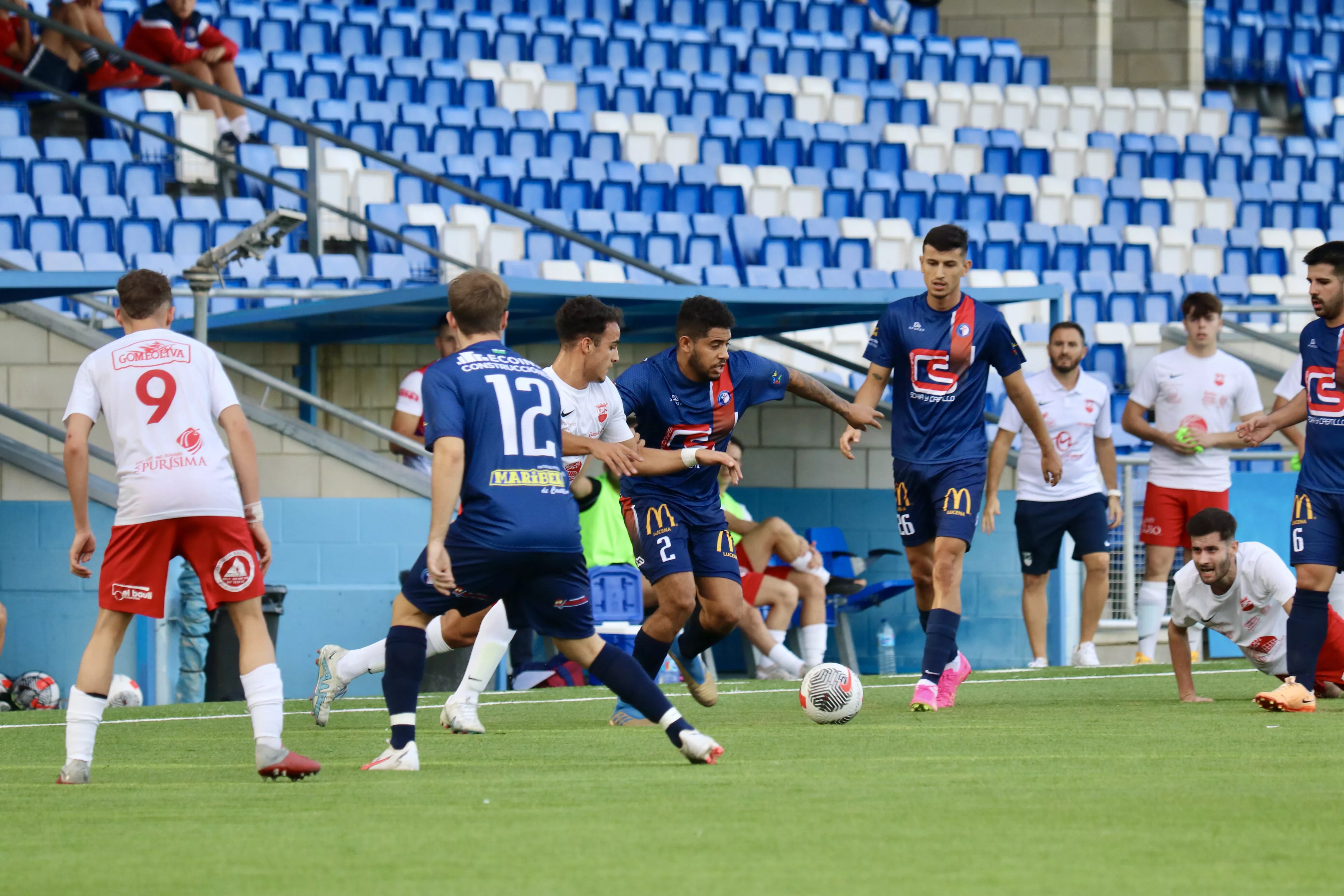 Imagen de un partido del CD Lucecor esta temporada